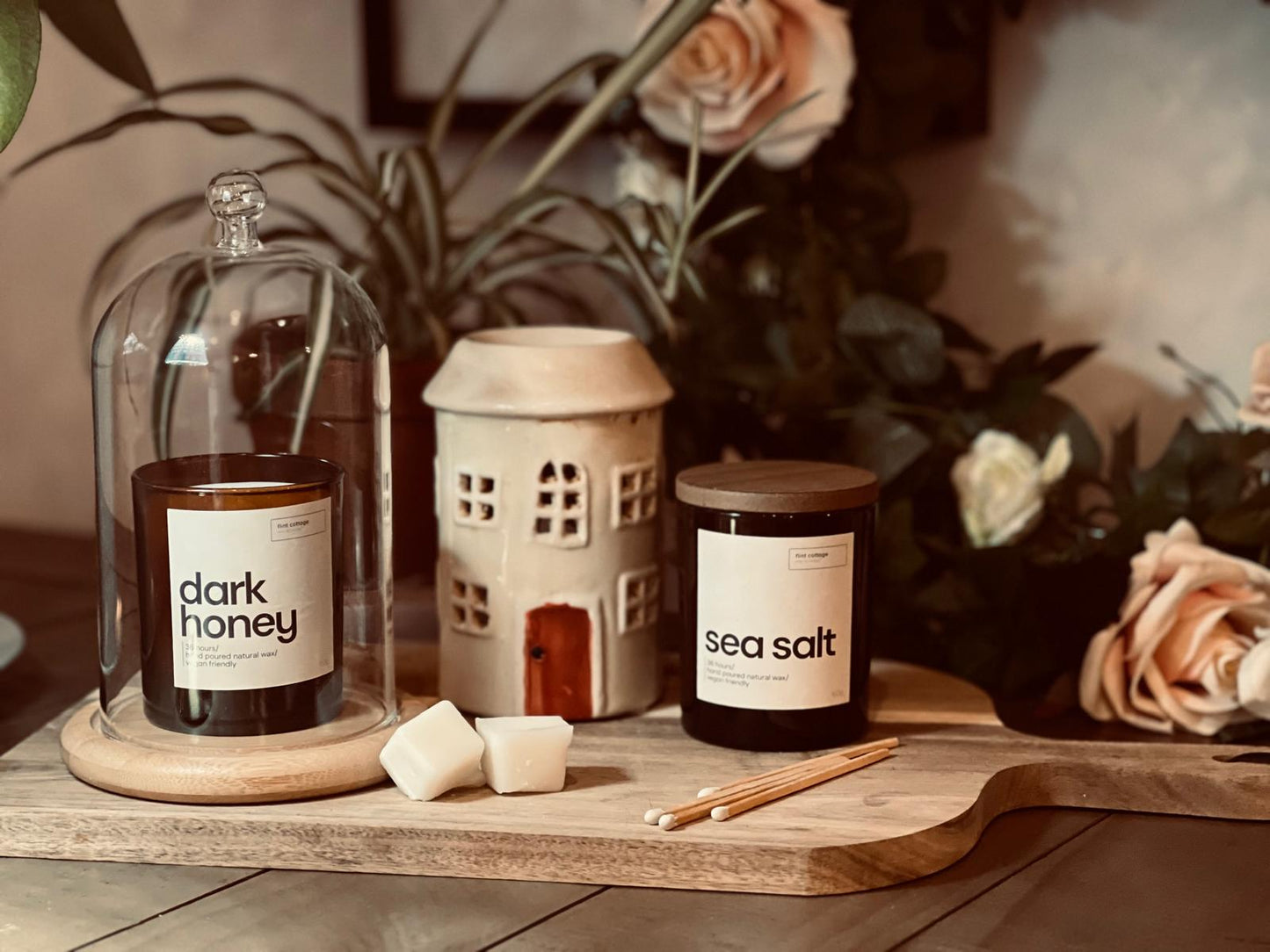 dark honey candle